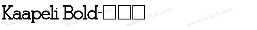 Kaapeli Bold字体转换